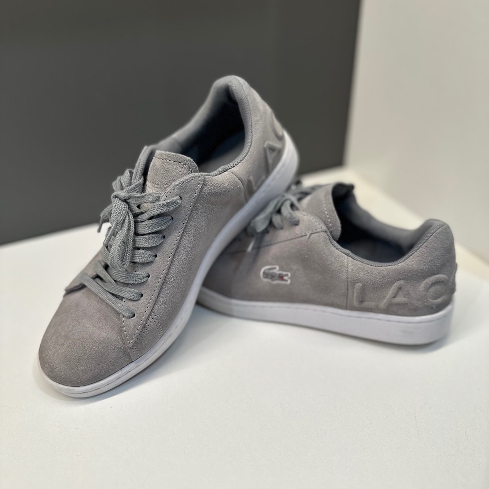 Lacoste "Carnaby" Style Suede Shoes  --women's 6 (light gray)